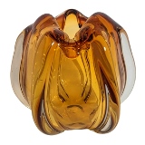 VASO DE VIDRO AMBAR - MURANO 24,5CM X 24,5CM X 22CM