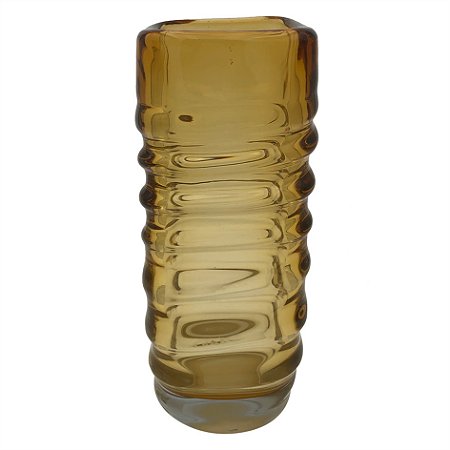 VASO DE VIDRO AMBAR