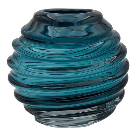 VASO DE VIDRO AZUL