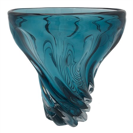 VASO DE VIDRO AZUL