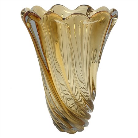 VASO DE VIDRO AMBAR