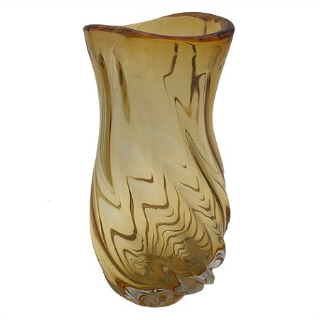 VASO DE VIDRO AMBAR