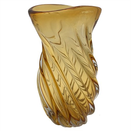 VASO DE VIDRO AMBAR