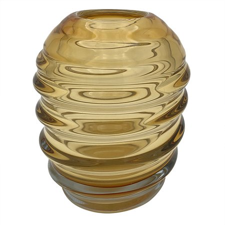 VASO DE VIDRO AMBAR