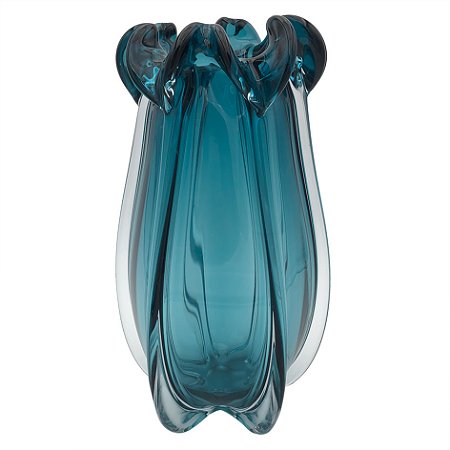 VASO DE VIDRO AZUL