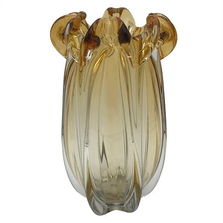 VASO DE VIDRO AMBAR