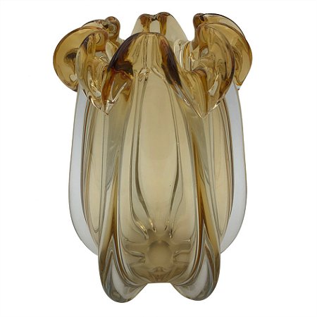 VASO DE VIDRO AMBAR