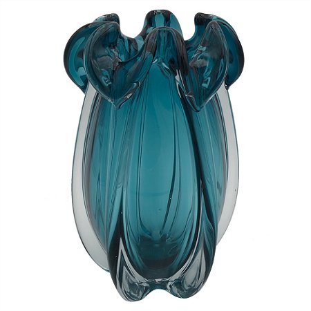 VASO DE VIDRO AZUL