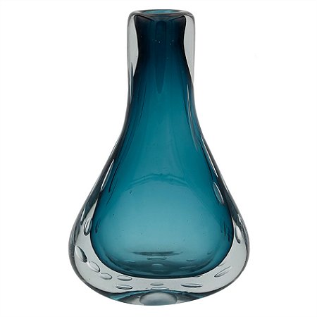 VASO DE VIDRO AZUL