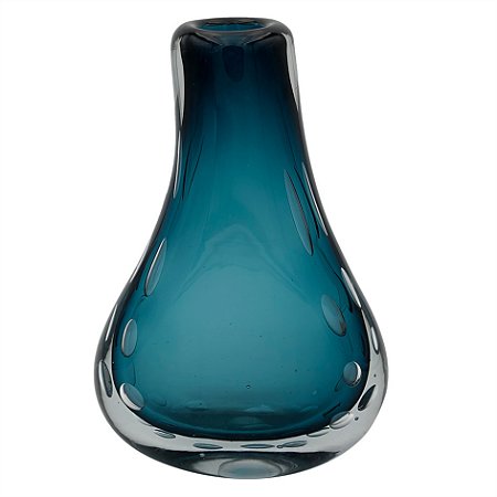 VASO DE VIDRO AZUL