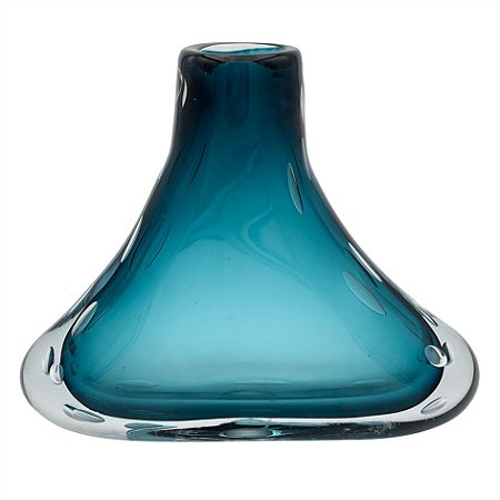 VASO DE VIDRO AZUL