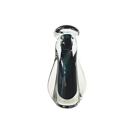 FIGURA DECORATIVA EM VIDRO VERDE ESTILO MURANO