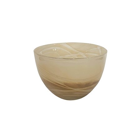 VASO DECORATIVO EM VIDRO DEGRADE MARROM