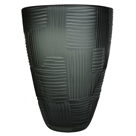 VASO DE VIDRO FUME COM TEXTURA