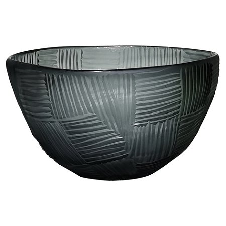 VASO DE VIDRO FUME COM TEXTURA