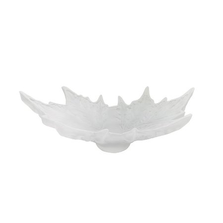 CENTRO DE MESA EM VIDRO BRANCO FOSCO