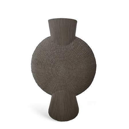 VASO DECORATIVO EM RESINA CINZA