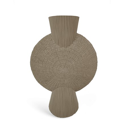 VASO DECORATIVO EM RESINA BEGE