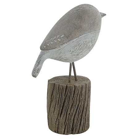 PASSASROS DECORATIVOS EM RESINA BRANCO 10CM X 7CM X 19CM