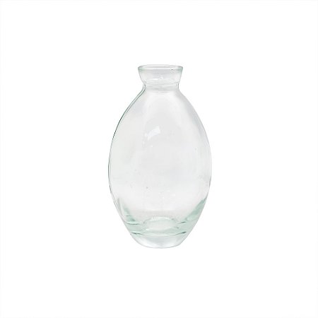 VASO DECORATIVO EM VIDRO TRANSPARENTE