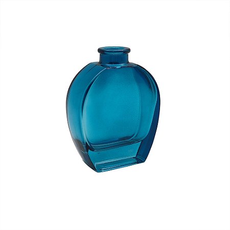 VASO DECORATIVO EM VIDRO AZUL