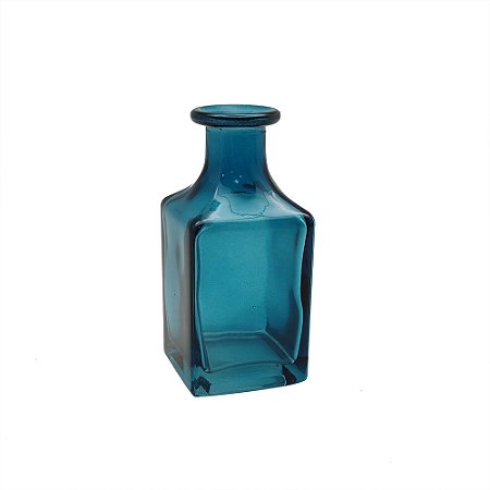 VASO DECORATIVO EM VIDRO AZUL