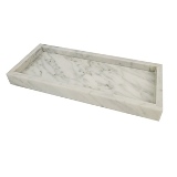 BANDEJA DE LAVABO DE MARMORE BRANCO M