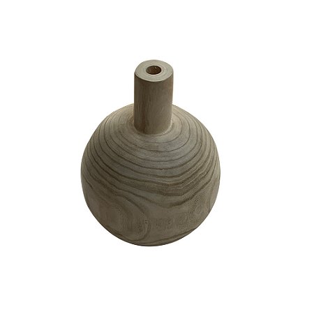 VASO DECORATIVO EM MADEIRA NATURAL