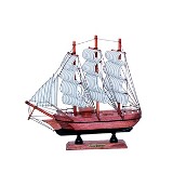 BARCO DECORATIVO DE MADEIRA MARROM E PRETO