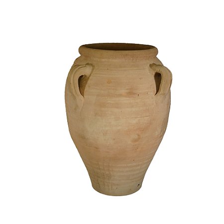VASO MARROQUINO EM CERAMICA AREIA E ROSA