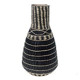 VASO DE BAMBU E TRANCADO PRETO E NATURAL