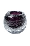 VASO DE VIDRO COM BOLHAS ROXO