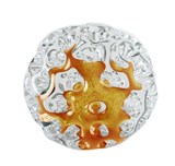 BOLA DECORATIVA DE VIDRO LARANJA