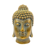 ESTATUETA DE CABECA DE BUDDHA DOURADA
