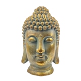 ESTATUETA DE CABECA DE BUDDHA DOURADA