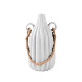 VASO DE CERAMICA COM CORDA BRANCO