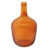 GARRAFA DE VIDRO DECORATIVA AMBAR