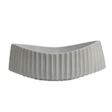 CENTRO DE MESA DE TERRACOTA BRANCO