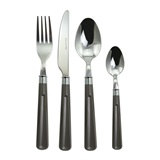 FAQUEIRO DE INOX CABO CINZA - 24 PCS