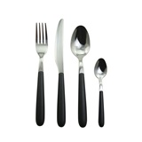 FAQUEIRO DE INOX CABO PRETO - 24 PCS
