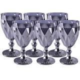 CJ DE 6 TACAS PARA VINHO - PRATA - 17 CM