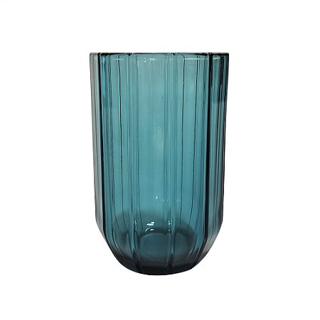 CONJ DE TACAS AZUIS DE VIDRO - 6 PCS