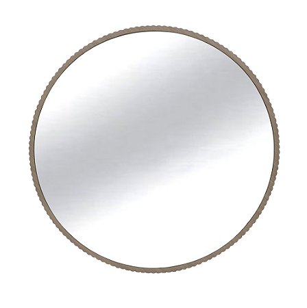 ESPELHO COM MOLDURA EM MADEIRA OVAL ACABAMENTO LISO COR PRETO 89,5X4,5X89,5CM
