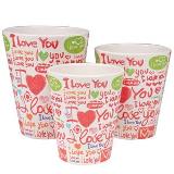 CJ DE CACHEPOTS DE CERAMICA - 3 PCS