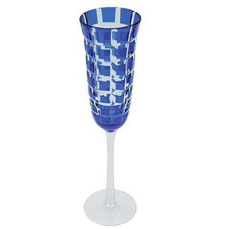 JOGO DE TACAS PARA CHAMPAGNE - AZUL - 6 PCS