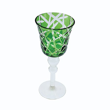 JOGO DE TACAS PARA VINHO BRANCO - VERDE - 6 PCS