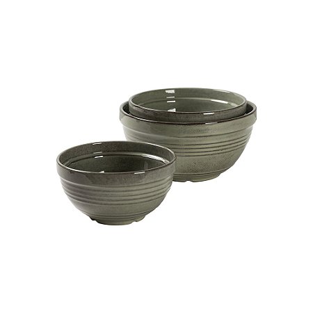 CJ DE BOWLS EM CERAMICA VERDE 3PCS