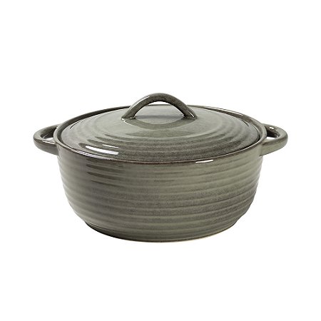 CACAROLA COM ALCA EM CERAMICA VERDE
