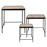 CONJ. DE MESA LATERAL DE METAL - 3PCS G:60CM X 40CM X 70CM M
