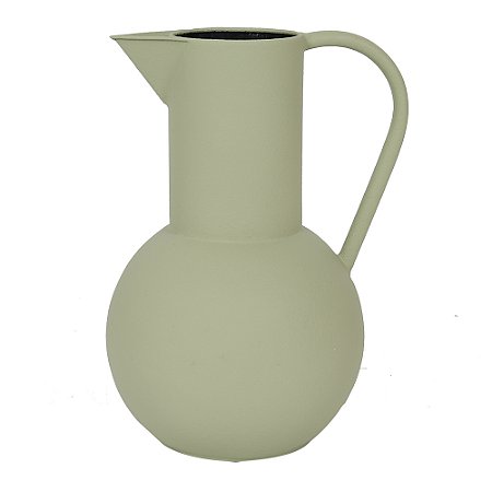 VASO DECORATIVO EM METAL COR BRANCO 20CM X 30,5CM